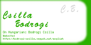 csilla bodrogi business card